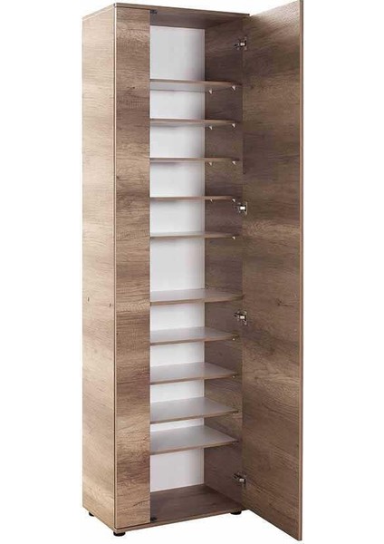 Antre 11 Bölmeli 2 Kapılı Aynalı Ayakkabı Dolabı - Tori