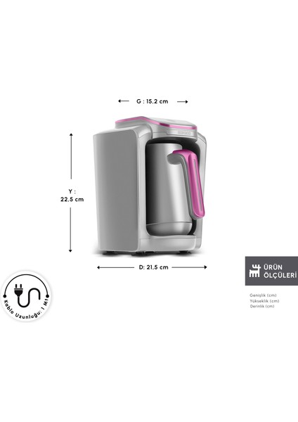 Hatır Neo Türk Kahve Makinesi Raspberry Pink