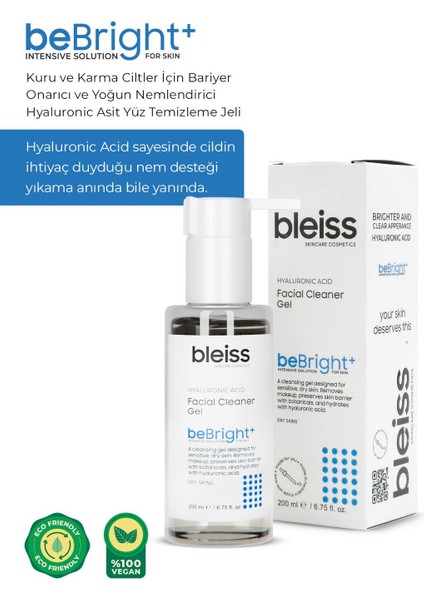 Bleiss Bebright+ Kuru ve Karma Ciltler Için Yüz Temizleme Jeli 200 ml fiyatları