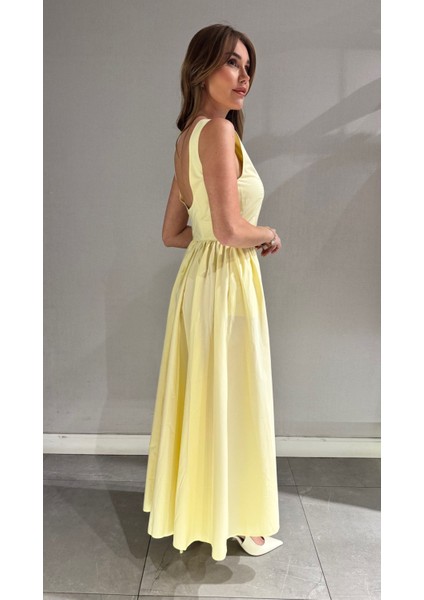 Marvel 12366 Sarı Uzun Elbise fiyatları