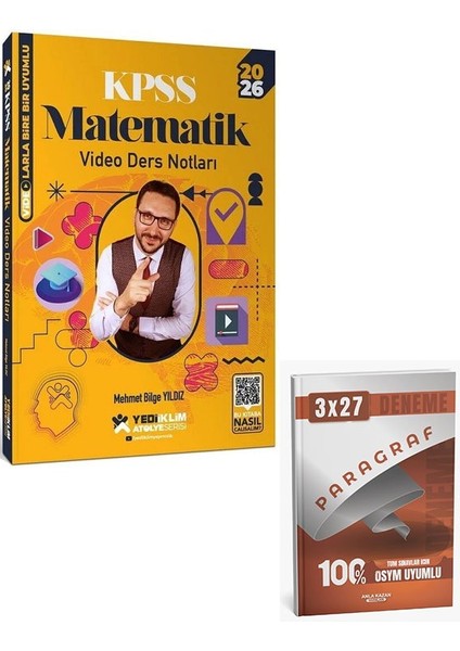 Yediiklim 2026 Kpss Matematik Atölye Video Ders Notları+Anla Kazan Paragraf