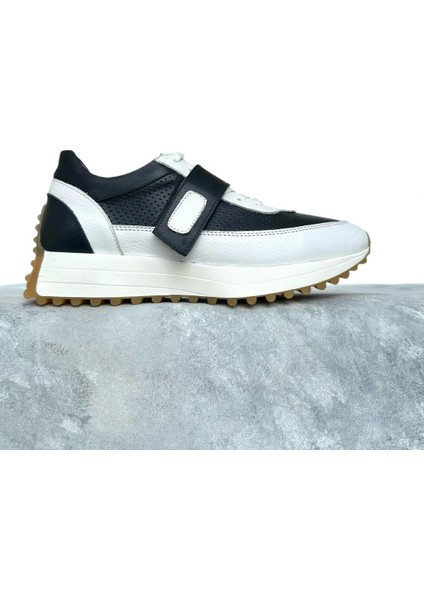 Hakiki Deri Cırtlı Sneakers