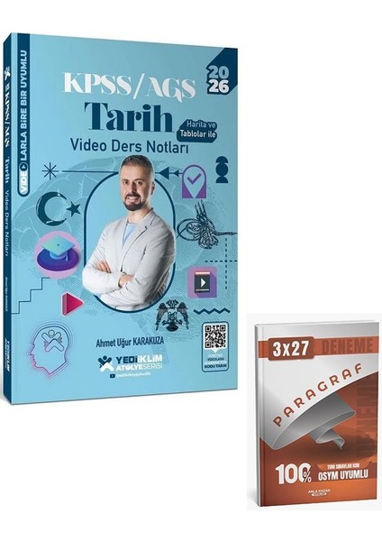 Yediiklim 2026 Kpss Tarih Atölye Video Ders Notları+Anla Kazan Paragraf