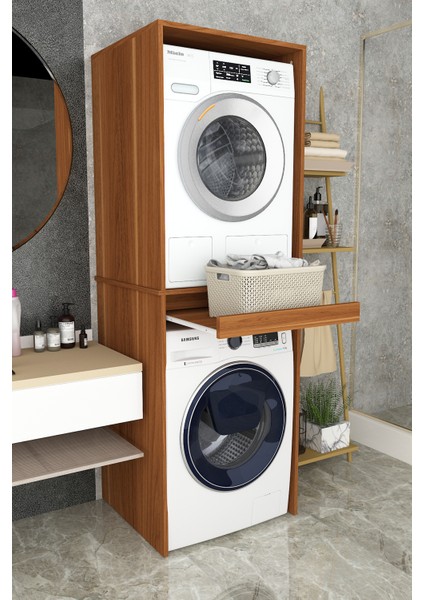 Asra Trend %100 Mdf Çekmeceli Banyo Dolabı Çamaşır Makinesi+Kurutma Makinesi Dolabı Bd-05 fiyatları
