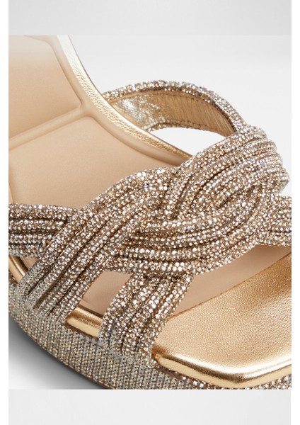 Shimma Sandalet Yüksek Topuklu Sandalet Abiye Sandalet - Metalik