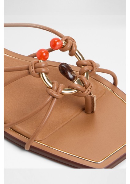 Nirena Sandalet Düz Sandalet - Kahverengi