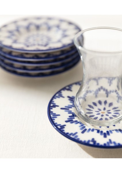 Luxe Mixte 6'lı Çay Tabağı Seti