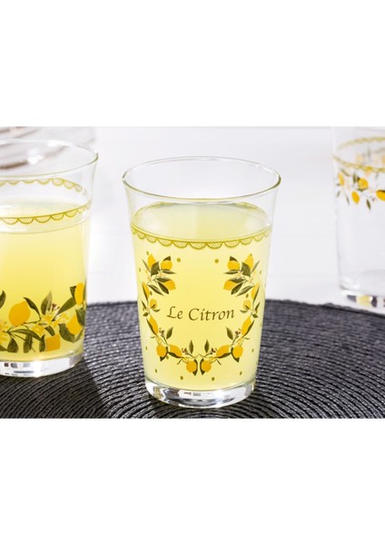 Limon Baskılı 3'lü Su Bardağı Seti