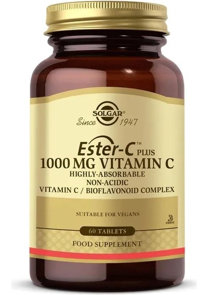 Solgar Ester-C Plus 1000 Mg 60 Tablet
