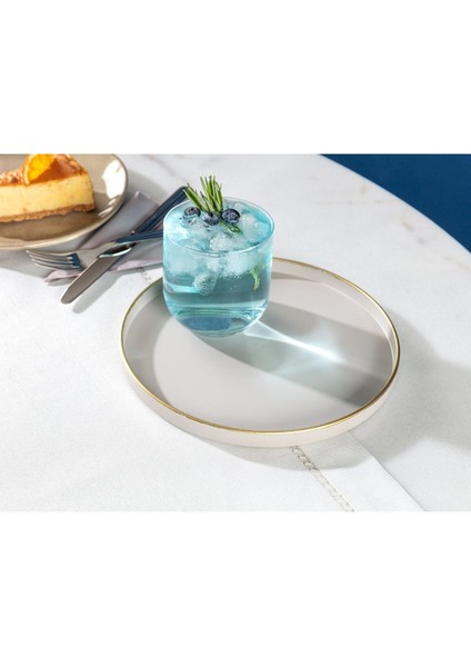 Dory Yuvarlak Sunum Tepsisi - Soft Toprak