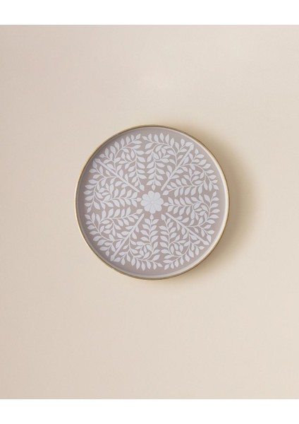 Delit Yuvarlak Sunum Tepsi - Bej/beyaz fiyatları