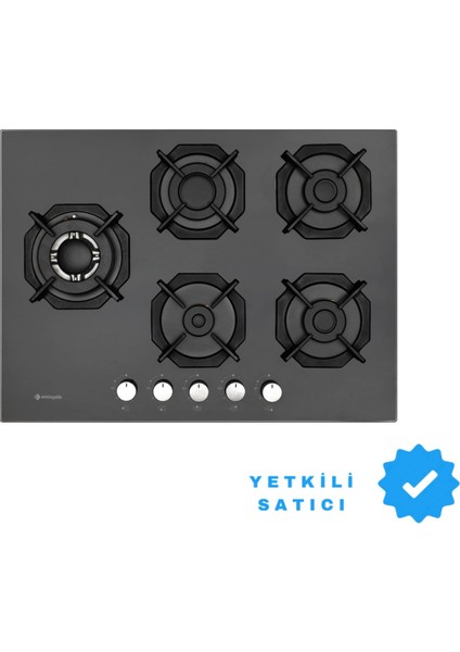 Eminçelik 2250 Sbw BG70 5 Gözlü Siyah Ankastre Ocak + Hoover 3051B + HDG6C1GBTK Ankastre Set