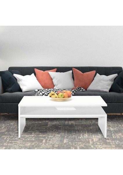 Adore Dikdörtgen Orta Sehpa - Diamond Beyaz