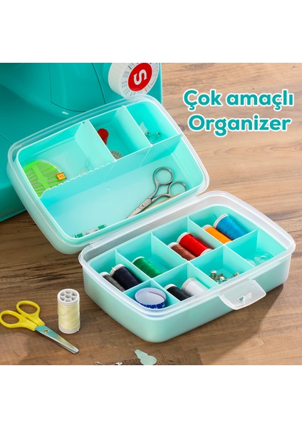 1192-1 Premium 12 Bölmeli Çok Amaçlı Organizer Saklama Kabı Yeşil fiyatları
