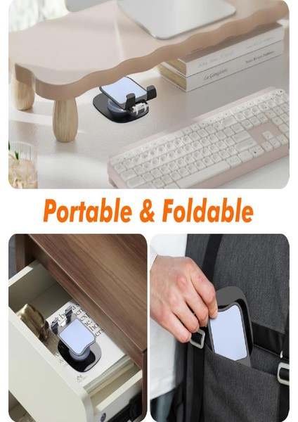 360° Derece Döner Tablet ve Telefon Tutucu Stand Ayarlanabilir Yükseklik Alüminyum Gövde