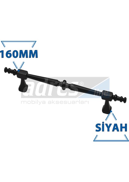 Ilgaz Kulp 4'lü 160mm Siyah