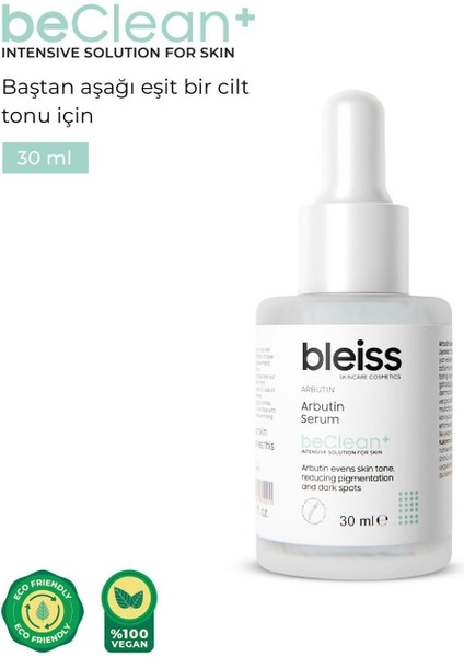 Bleiss Beclean+ Cilt Tonu ve Leke Karşıtı Arbutin Serum 30 ml