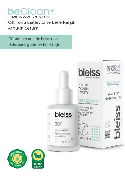 Bleiss Beclean+ Cilt Tonu ve Leke Karşıtı Arbutin Serum 30 ml