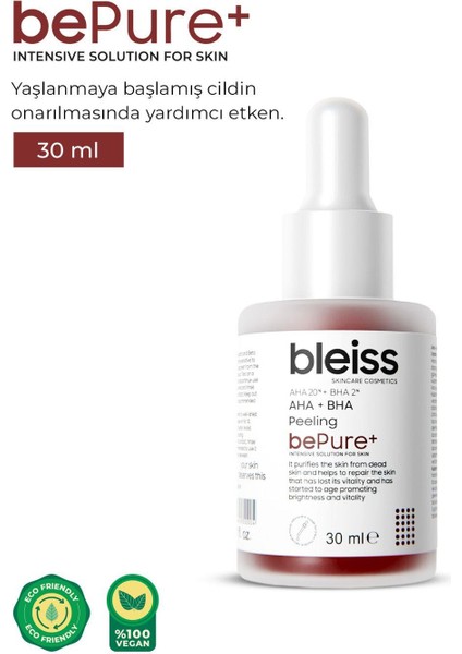 Bleiss Bepure+ Aha + Bha Peeling ve Besleyici Serum 30 ml