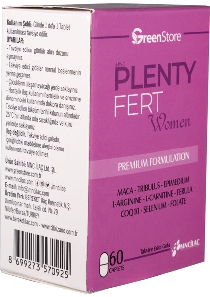 Plentyfert For Woman 60 Tablet fiyatları