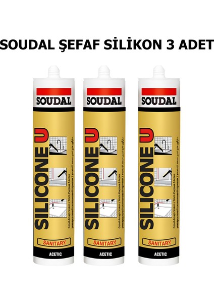 ŞEFFAF Silikon 280 gr 3 ADET