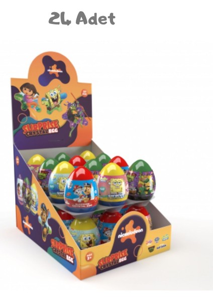 Nickelodeon Surprise Crystal Egg Sürpriz Yumurta (16 Gr) 24 Adet