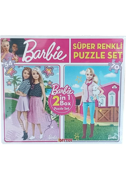 124 Parçalı 2 Farklı Puzzle Birlikte 2in1 Box Çocuk Pazıl