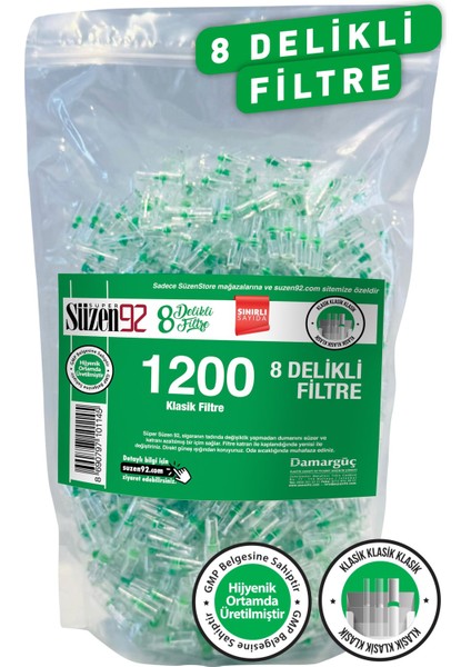 Süzen Regular 1200LÜ Yeşil 8 Delikli