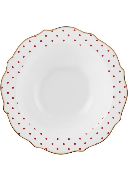 New Romantic Puantiyeli Kase 17 cm Kırmızı fiyatları