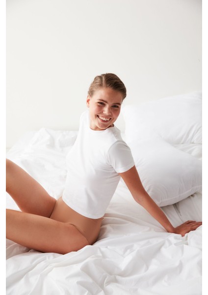 #İzbırakmaz Ten Rengi Longer Period Yüksek Bel Slip Regl Külot