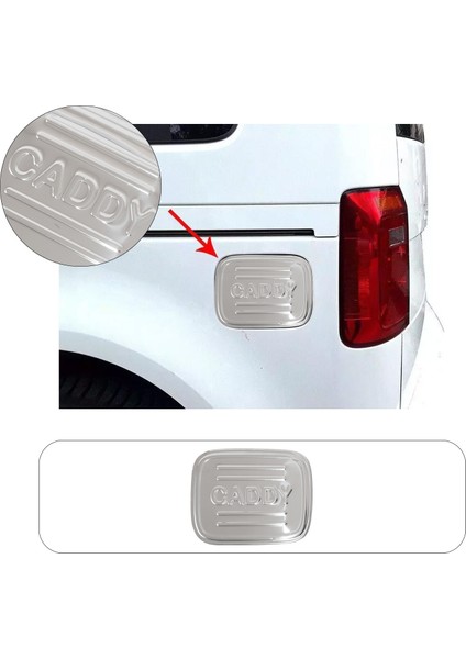 Volkswagen Caddy Uyumlu 2003-2015 Krom Depo Kapağı Paslanmaz Çelik