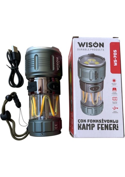 Wıson WS-705 Çok Fonksiyonlu Kamp Feneri