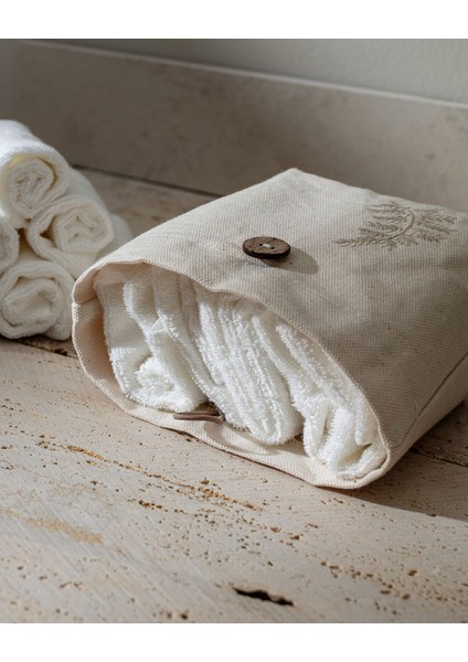 Solene 6'lı Pamuklu Havlu Seti - Beyaz indirimleri