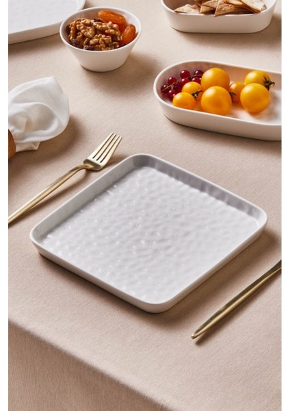 x Refika Bembeyaz Pasta Tabağı 18 cm