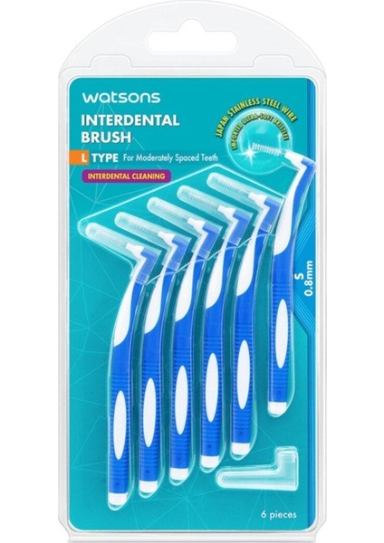 0.8mm L Type Interdental Brush 6s