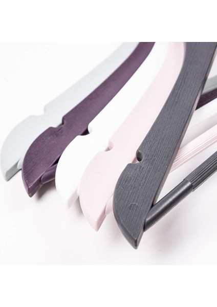 Ahşap Görünümlü Elbise Dolap Askısı 3lü Beyaz