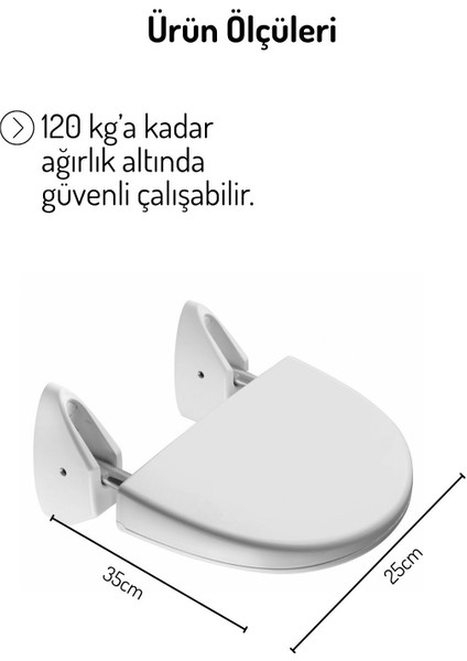 Duvara Monte Açılır Kapanır Küvet Oturağı - Yaşlı ve Bedensel Engelli Destek fırsatları