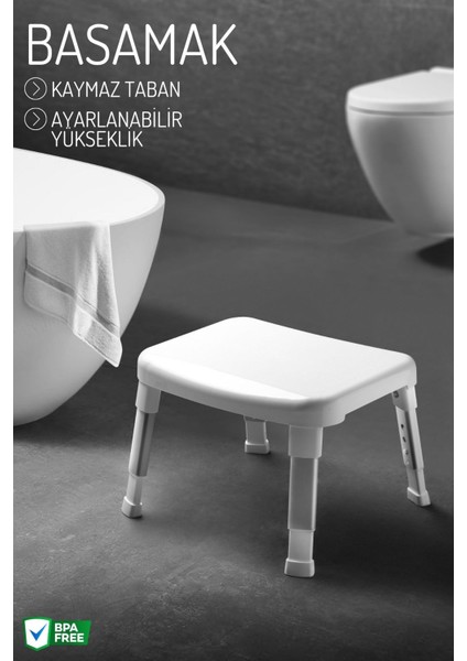 Banyo & Mutfak Yardımcı Basamak Taburesi - Yaşlı ve Bedensel Engelli Destek