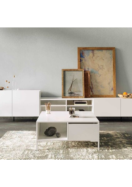 Kare Orta Sehpa - Diamond Beyaz fiyatları