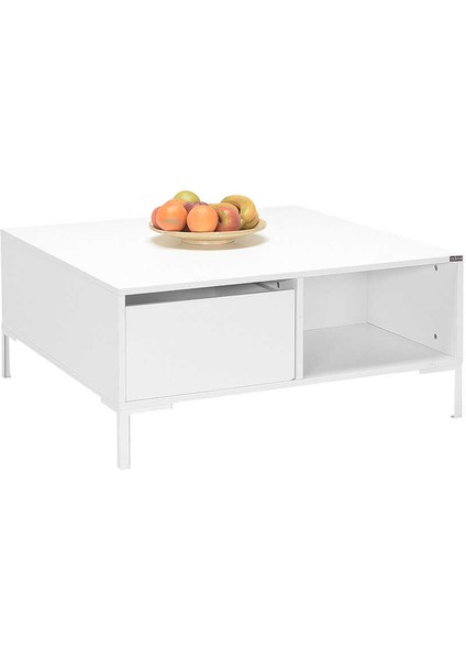 Kare Orta Sehpa - Diamond Beyaz indirimleri