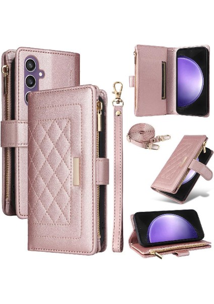 Samsung Galaxy S24 Fe Kayış Kart Yuvaları Flip Case Darbeye Cüzdan (Yurt Dışından)