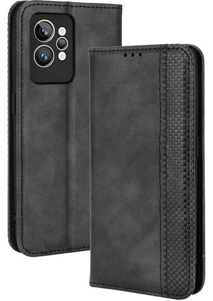 Realme Gt 2 Pro Manyetik Kapatma Cüzdan Pu Deri Kılıf (Yurt Dışından)