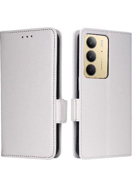 Realme C75 4g Pu Deri Yan Toka Kart Yuvaları Tutucu Flip Case (Yurt Dışından)