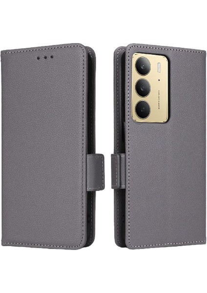Realme C75 4g Pu Deri Yan Toka Kart Yuvaları Tutucu Flip Case (Yurt Dışından)