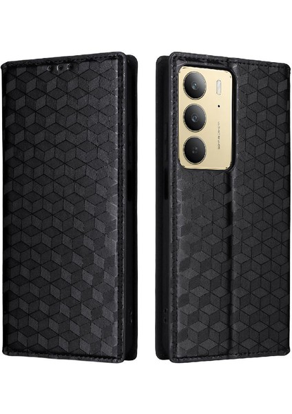 Realme C75 4g 3D Desen Manyetik Kapatma Pu Deri Cüzdan Kılıf (Yurt Dışından)