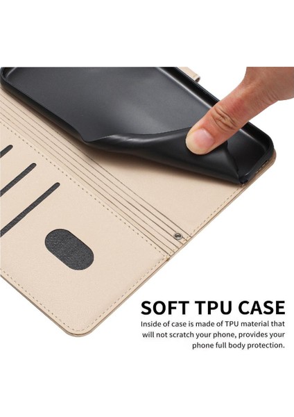 Realme 13 Pro Artı Deri Cüzdan Pu Deri Sevimli Kedi Kartı Flip Case (Yurt Dışından)
