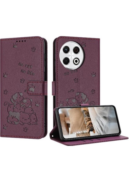 Tecno Spark 30 Pro Kart Tutucu Flip Case Kickstand Deri Cüzdan Pu (Yurt Dışından)