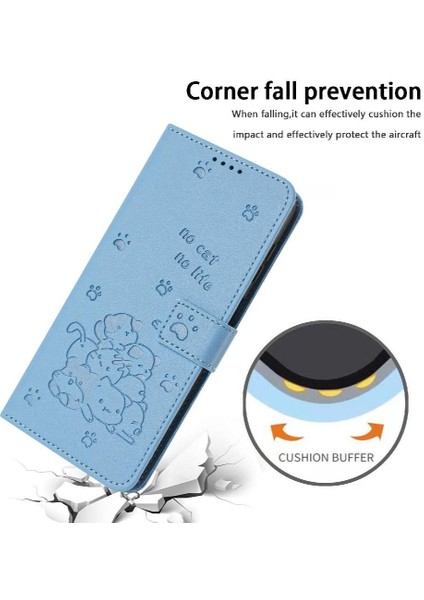 Itel A50 Flip CASE/A669L Kart Tutucu Kickstand Sevimli Kedi Pu Deri (Yurt Dışından)