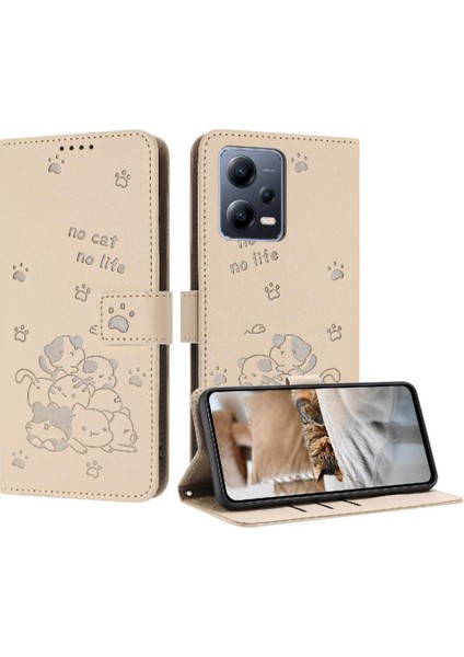 Xiaomi Poco X5 5g Flip Case Kart Tutucu Kickstand Deri Cüzdan Sevimli (Yurt Dışından)