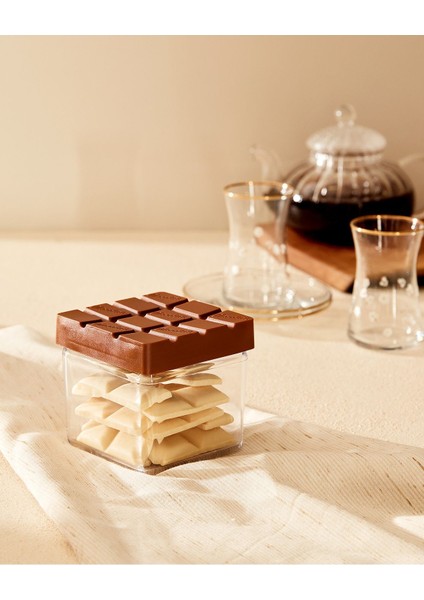 Chocolate Saklama Kabı 500 ml Kahverengi Plastik Çok Amaçlı Kullanım İçin Uygun
